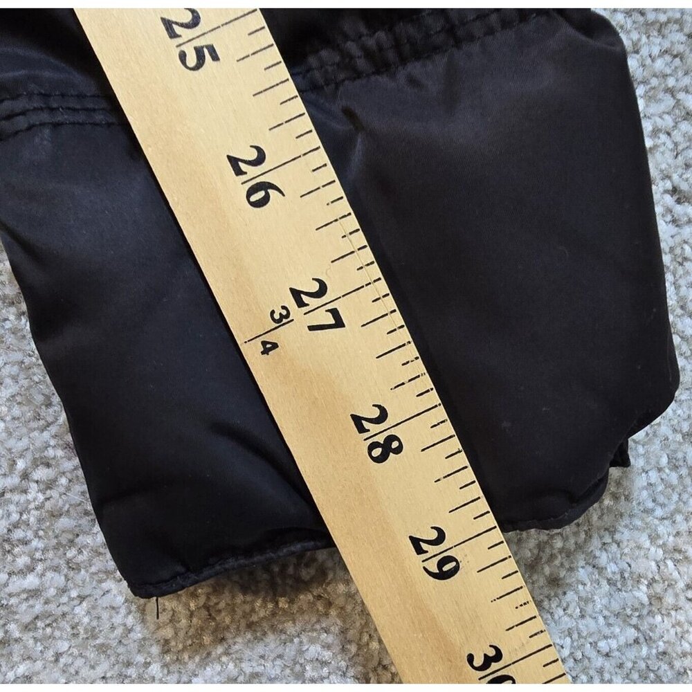 Kenneth Cole Reaction Down Hooded Puffer Coat Full Zip Chevron Black Quilted XS - Picture 7 of 16